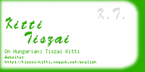 kitti tiszai business card